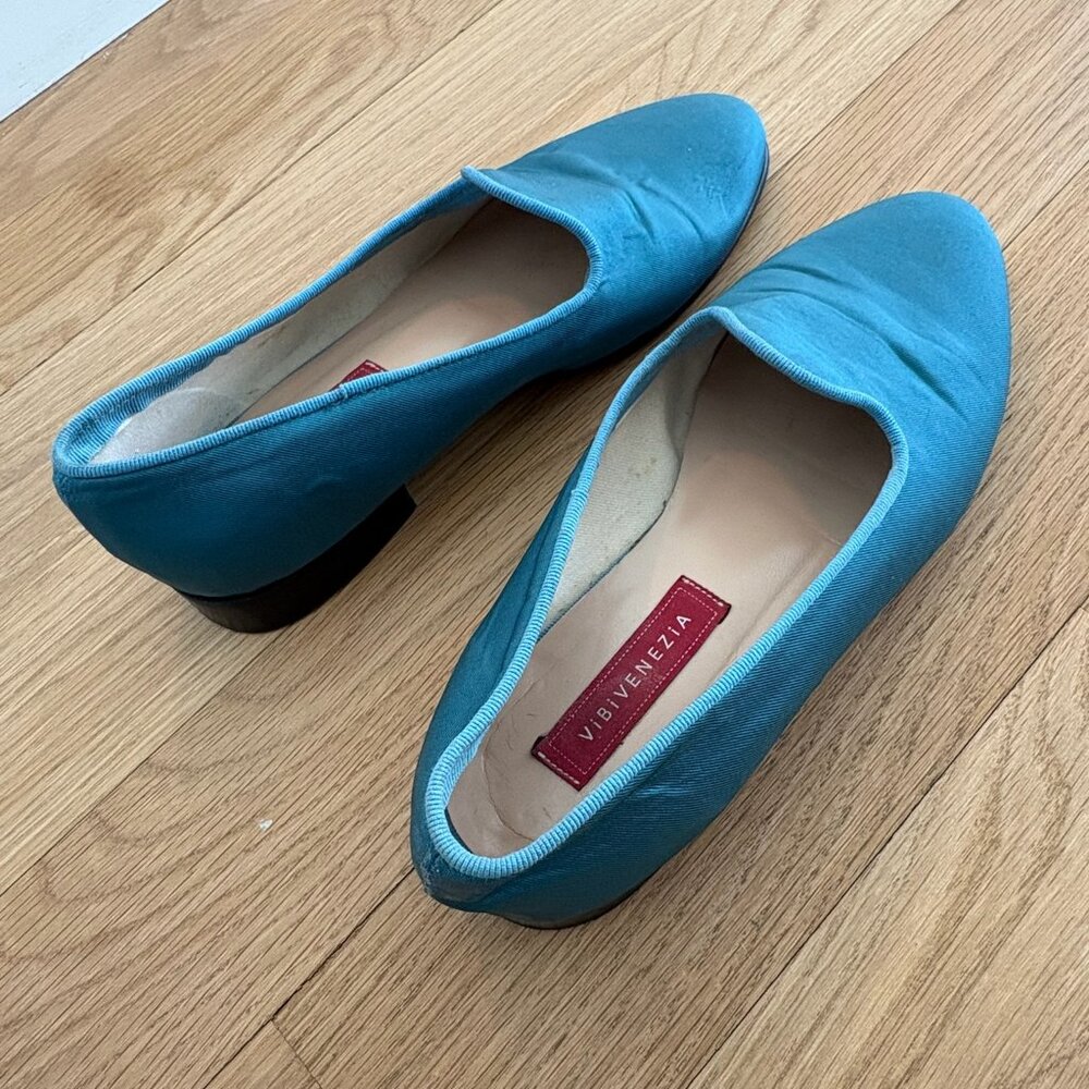 Vibivenezia Blue Flat Shoes